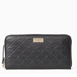 Kate Spade Neda Penn Place Black Embossed Wallet